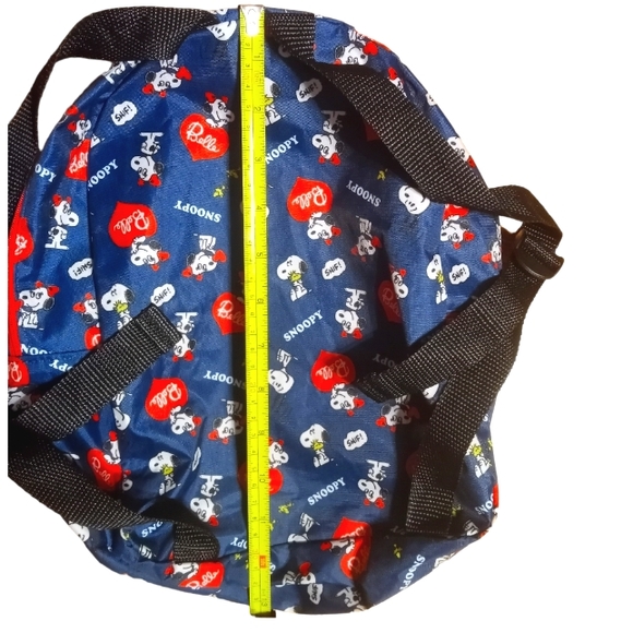 2015 Peanuts Snoopy Design Blue Bella Hearts Youth Ultra Light Backpack - Picture 12 of 14
